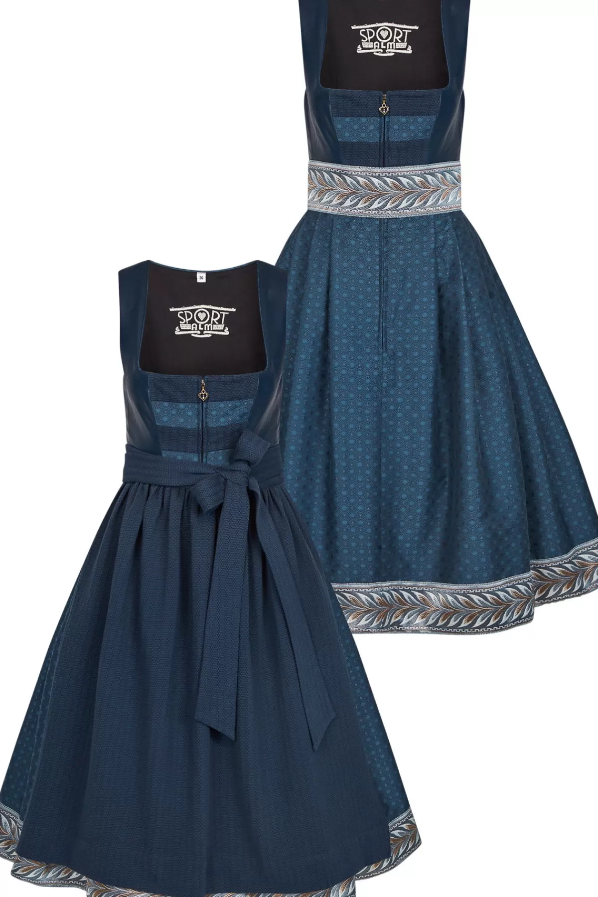 SPORTALM Dirndl aus Kunstleder und zusätzlichem Gürtel* Dirndl
