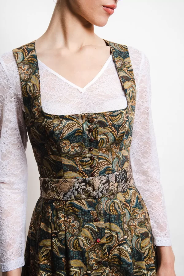 SPORTALM Dirndl mit Allover-Druck und Schürze mit Lochstickerei* Dirndl