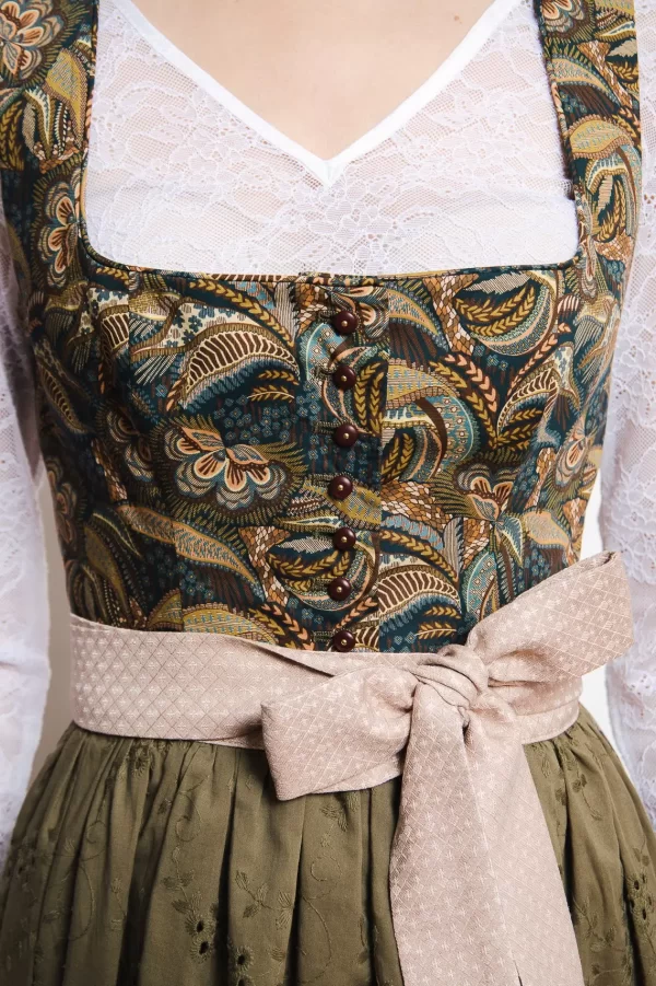 SPORTALM Dirndl mit Allover-Druck und Schürze mit Lochstickerei* Dirndl