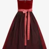SPORTALM Dirndl mit rotem Samt* Dirndl
