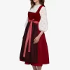 SPORTALM Dirndl mit rotem Samt* Dirndl
