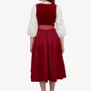 SPORTALM Dirndl mit rotem Samt* Dirndl