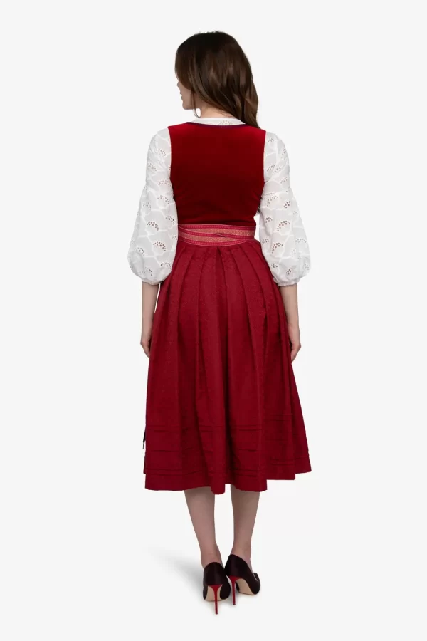 SPORTALM Dirndl mit rotem Samt* Dirndl