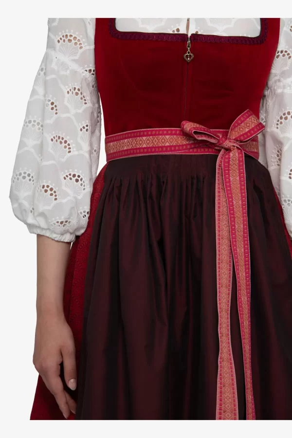 SPORTALM Dirndl mit rotem Samt* Dirndl