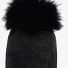 SPORTALM Grobstrickmütze mit Echtpelz-Bommel*Damen Accessoires Mit Pelz | Accessoires Mit Pelz