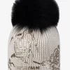 SPORTALM Grobstrickmütze mit Echtpelz-Bommel*Damen Accessoires Mit Pelz | Accessoires Mit Pelz