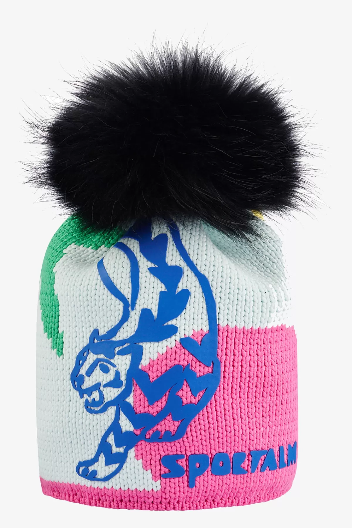 SPORTALM Grobstrickmütze mit Echtpelz-Bommel*Damen Accessoires Mit Pelz | Accessoires Mit Pelz