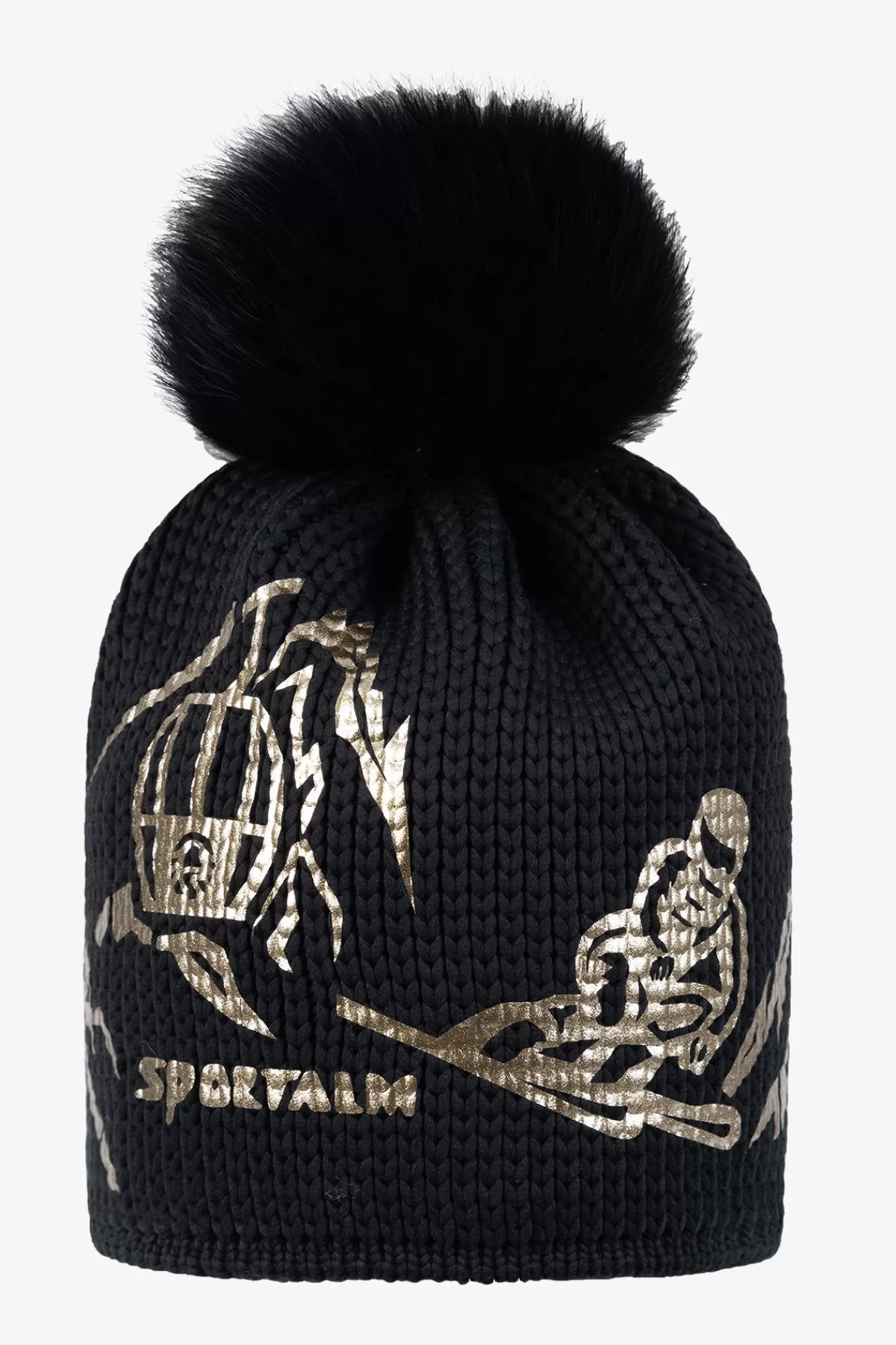 SPORTALM Grobstrickmütze mit Echtpelz-Bommel*Damen Accessoires | Mützen / Kappen