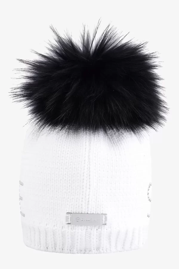 grobstrickmtze_mit_echtpe_1-3.webp SPORTALM Grobstrickmütze mit Echtpelz-Bommel*Damen Accessoires Mit Pelz | Accessoires Mit Pelz