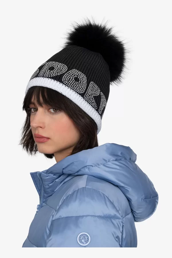 grobstrickmtze_mit_echtpe_2-1.webp SPORTALM Grobstrickmütze mit Echtpelz-Bommel*Damen Accessoires Mit Pelz | Accessoires Mit Pelz