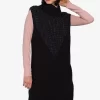 SPORTALM Ärmelloser Long-Pulli mit Stehkragen* Strick
