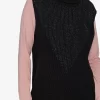SPORTALM Ärmelloser Long-Pulli mit Stehkragen* Strick