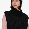 SPORTALM Ärmelloser Long-Pulli mit Stehkragen* Strick