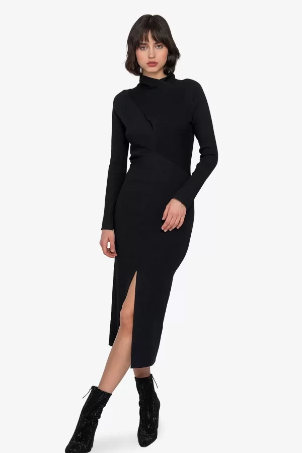 strickkleid_mit_stehkrage_1-2.webp SPORTALM Strickkleid mit Stehkragen* Kleider